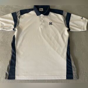 Lee New York Yankees Polo Shirt Mens Large Embroidered Performance Vintage 1990s